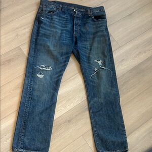 Men's Relaxed Fit Distressed Denim Jeans